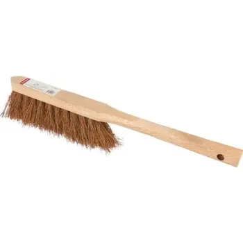 Smetáček Kramp s kokosovým vláknem 450 mm (KP-7106KR) (Dřevěný ruční smetáček Kramp. Smetáček má hnědá kokosová vlákna. Vhodný pro úklid v domácnosti i dílně na suché podlahy.)