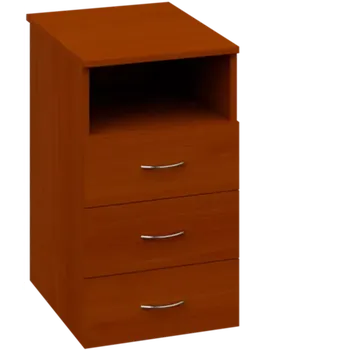 Zásuvkový kontejner CKC 2 - 64 kontejner přístavný, 3-zásuvkový/nika, deska 25 mm, centrální zámek, třešeň šumavská