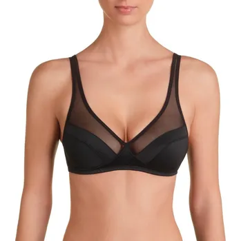 Podprsenka Jednobarevná podprsenka Generous, bez kostic černá 85B