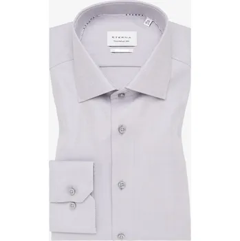 Pánská košile Košile Eterna Comfort Fit Popeline světle šedá velikost: 48, délka rukávu: dlouhý rukáv