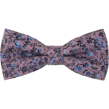 Motýlek Motýlek Avantgard bavlněný - pudrový modrými květy