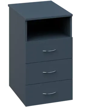 Zásuvkový kontejner CKC 2 - 64 kontejner přístavný, 3-zásuvkový/nika, deska 25 mm, centrální zámek, antracit