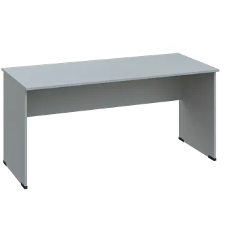 Psací stůl CPL 27 - 16 stůl kancelářský, dřevěná podnož, deska 25 mm, široký 1600 mm, šedá