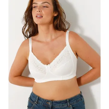 Podprsenka Sportovní podprsenka, grafický design slonová kost 80D