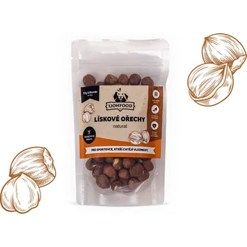 Sušená potravina LIONFOOD Lískové ořechy NATURAL Hmotnost oříšků:: 100g