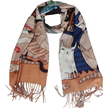 Šála Šála s kočkami - kočky na stromě