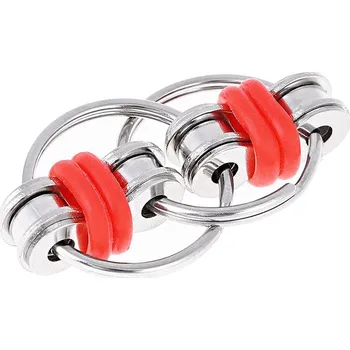 Antistresová hračka Fidget Flippy Chain červený (Hračka na styl fidget spinneru)