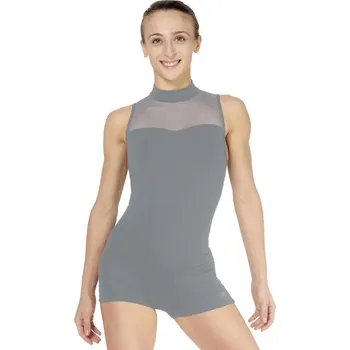 Body Lulli,Baletní celotrikot se síťkou LUB825, šedá S