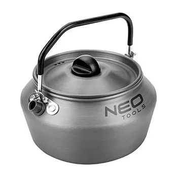 Rychlovarná konvice Turistická konvice šedá, hliník, nerezová ocel, 0.8l, víko, přepravní taška,, Neo Tools