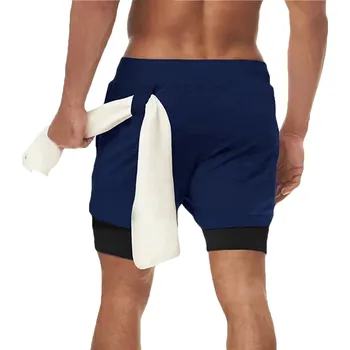 Pánské kraťasy Pánské šortky 2v1 Velikost: 3XL, Barva (Varianta): Tmavě modrá