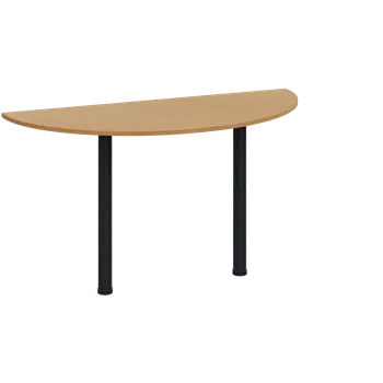 Stolová podnož CJC 2 - 140 přístavba jednací, kovová podnož černá, síla desky 25 mm, široká 1400 mm, buk royal