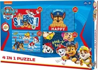 Puzzle Nickelodeon Tlapková patrola šťastná štěňata 4v1 12/16/20/24 dílků