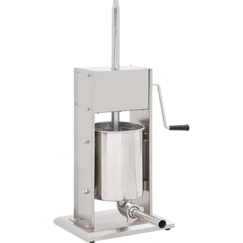vidaXL Marketos Ruční plnička klobás stříbrná 10 l nerezová ocel