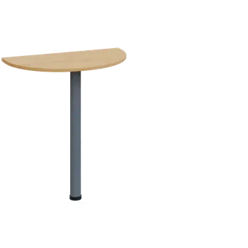 Stolová podnož CJD 2 - 70 přístavba jednací, kovová podnož stříbrná, síla desky 25 mm, široká 700 mm, javor horský