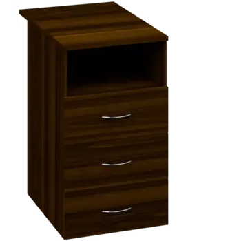 Zásuvkový kontejner CKC 1 - 74 kontejner přístavný, 3-zásuvkový/nika, deska 18 mm, centrální zámek, ořech královský