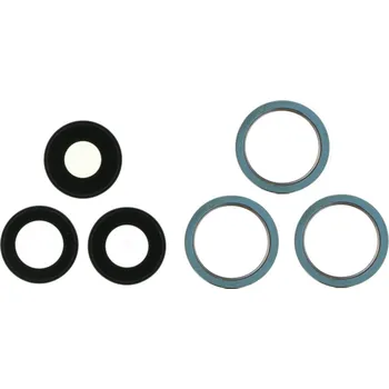 Čočka kamery a rámeček pro iPhone 12 Pro Max ORI - Modrá - 3 ks