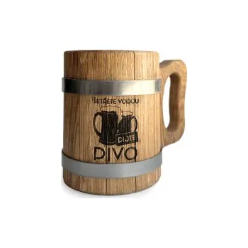 Dřevěný pohár 0,5 litru - Šetřete vodou, pijte pivo