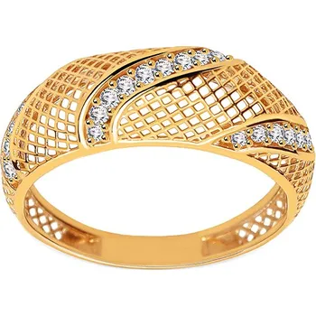 Prsten Zlatý dámský prsten se zirkony IZ27435 + dárkové balení LUXUS zdarma