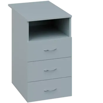 Zásuvkový kontejner CKC 1 - 74 kontejner přístavný, 3-zásuvkový/nika, deska 18 mm, centrální zámek, šedá