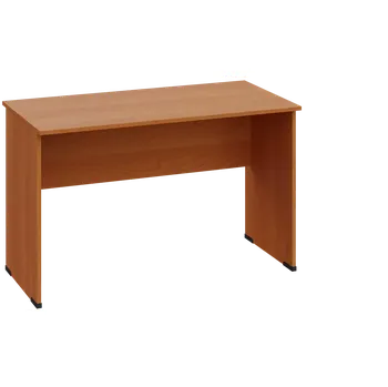 Psací stůl CPL 16 - 12 stůl kancelářský, dřevěná podnož, deska 18 mm, široký 1200 mm, olše jantar