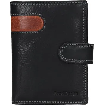 Peněženka Pánská kožená peněženka SendiDesign Sebastian - černo-hnědá