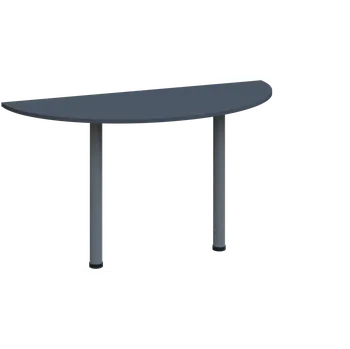 Stolová podnož CJC 2 - 140 přístavba jednací, kovová podnož stříbrná, síla desky 25 mm, široká 1400 mm, antracit