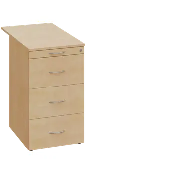 Zásuvkový kontejner CKC 2 - 81 kontejner přístavný, 4-zásuvkový, deska 25 mm, centrální zámek, tužkovnice, bříza světlá