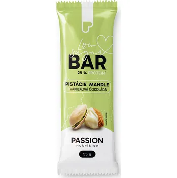 Passion nutrition Passion Low sugar bar Pistácie a Mandle 55g