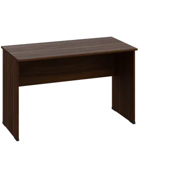 Psací stůl CPL 16 - 12 stůl kancelářský, dřevěná podnož, deska 18 mm, široký 1200 mm, ořech královský