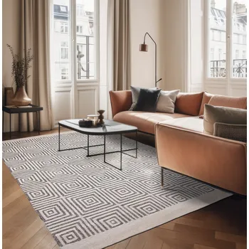 Koberec Luxusní vlněný koberec v krémově šedé barvě ALSTER Šířka: 160 cm | Délka: 230 cm