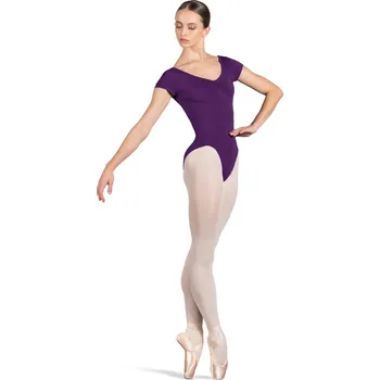 Body Bloch,S krátkým rukávem se žabičkou L4262, tmavá fialová S