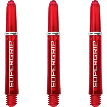 Příslušenství pro šipky Harrows násadky Supergrip Short , Barva Červená