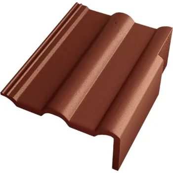 Střešní krytina Taška okrajová pravá Betonpres Exclusiv červenohnědá