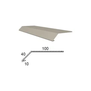 Okapnice poplastovaná Viplanyl světle šedá délka 2,0 m rš. 150 mm