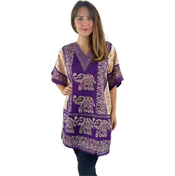 Dámské šaty Kaftan krátký SLON purple