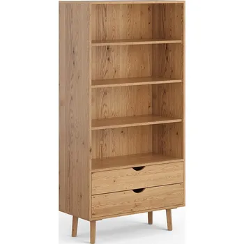 Knihovna Dubová knihovna se zásuvkami Simona - přírodní