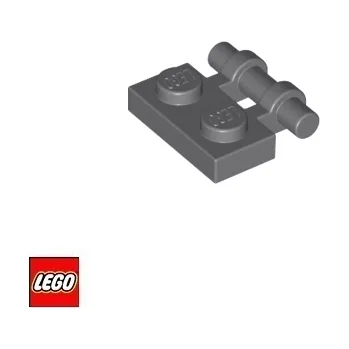 Stavebnice LEGO LEGO® Dílky LEGO Podložka 1x2 s madlem / 2540 Barva: Tmavě-Šedá 2540