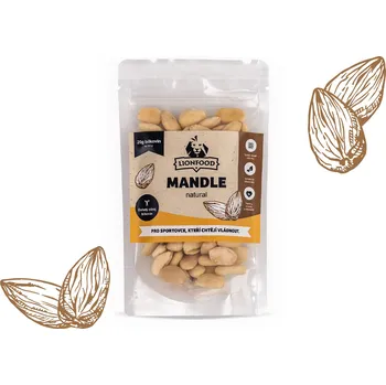 Sušená potravina LIONFOOD Mandle NATURAL Hmotnost oříšků:: 100g