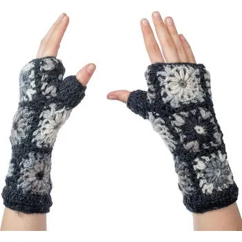 Rukavice Vlněné bezprstové rukavice Jendela Damak, VÝPRODEJ, SLEVA sada čelenka a nátepníky