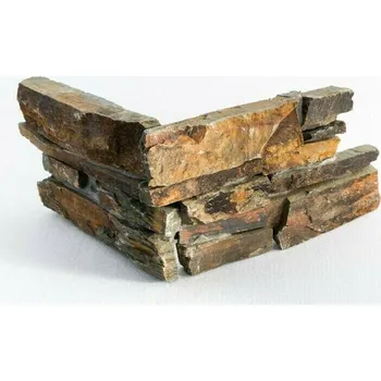 Obklad Obklad kamenný lepený DEKSTONE N 3002 Multicolour Slate břidlice rohový 150×(250+300) mm hrubý