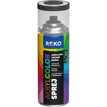 Barva ve spreji Barva akrylová vrchní Roko AKRYCOLOR Sprej grafitová šedá, 400 ml