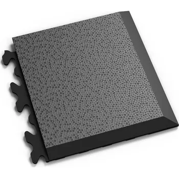 pvc podlaha Dlaždice rohová D Fortelock Machine invisible hadí kůže BLACK