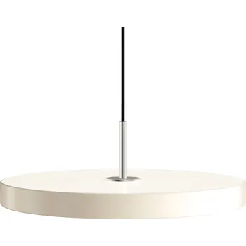 Umage, Závěsná lampa Asteria Plus se stříbrným držákem 43 cm bílá perleť - Formadore