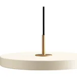 Závěsná lampa ASTERIA 31 cm, bílá / zlatá, hliník, Umage