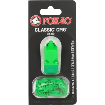 Píšťalka pro rozhodčího Píšťalka s provázkem Fox40 Classic CMG zelená