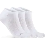 Ponožky CRAFT CORE Dry Footies 3-pack Bílá - vel. 43-45 r.22