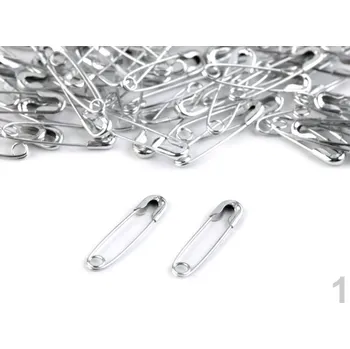 Spínací špendlíky délka 20 mm sypané 2000 kusů - 1 stříbrná tm.
