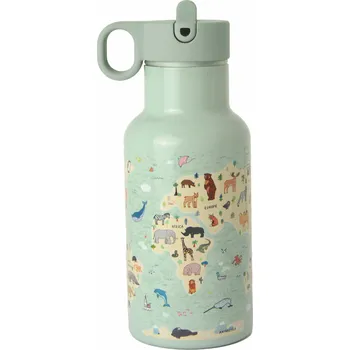 Termoska Bioloco Dětská nerezová termolahev s brčkem (350 ml) - Zvířecí svět