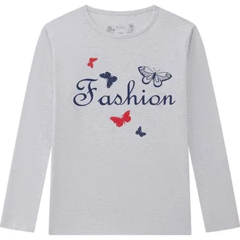 Dívčí tričko Dívčí triko Wolf S2447 šedý melír