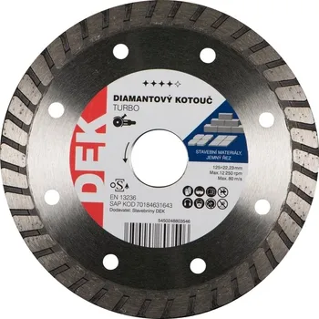 Řezný kotouč Kotouč řezný DIA DEK TURBO 125×22,23 mm